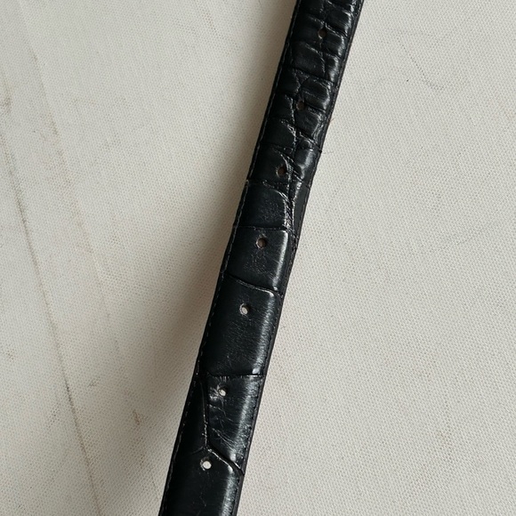 LUXURY Brooks Brothers Genuine Alligator Black Belt 42 Crocodile Exotic Made USA - Picture 10 of 12